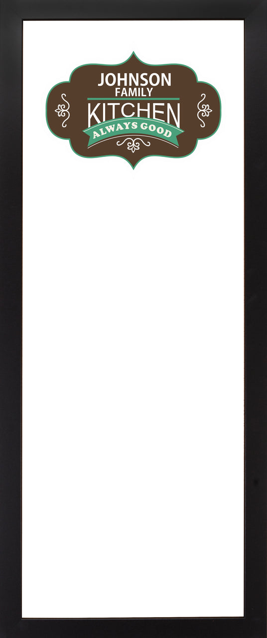DRY ERASE BOARD 14 X 34: KITCHEN DINER LOGO (ADD YOUR NAME!)