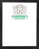 DRY ERASE BOARD 18 X 22: COFFEE SHOP KITCHEN LOGO (ADD YOUR NAME!)