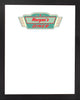 DRY ERASE BOARD 18 X 22: VINTAGE DINER KITCHEN LOGO (ADD YOUR NAME!)