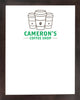 DRY ERASE BOARD 18 X 22: COFFEE SHOP KITCHEN LOGO (ADD YOUR NAME!)