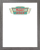 DRY ERASE BOARD 18 X 22: VINTAGE DINER KITCHEN LOGO (ADD YOUR NAME!)