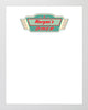 DRY ERASE BOARD 18 X 22: VINTAGE DINER KITCHEN LOGO (ADD YOUR NAME!)