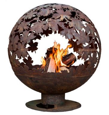 FIRE PIT: SPHERE WITH LEAVES XL