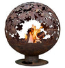FIRE PIT: SPHERE WITH LEAVES XL