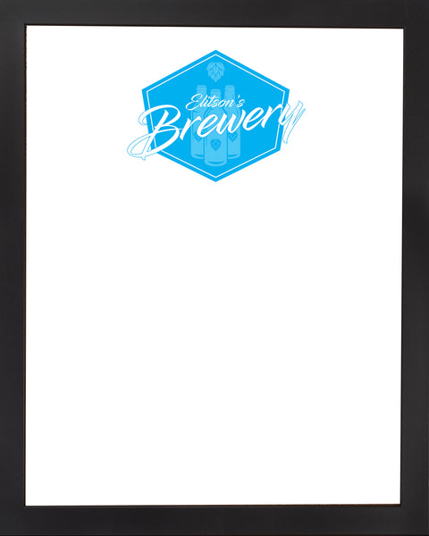 DRY ERASE BOARD 18 X 22: BREWERY BAR LOGO (ADD YOUR NAME!)