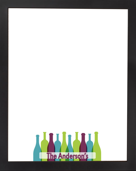 DRY ERASE BOARD 18 X 22:  VINO BAR LOGO (ADD YOUR NAME!)