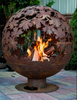 FIRE PIT: SPHERE WITH LEAVES XL