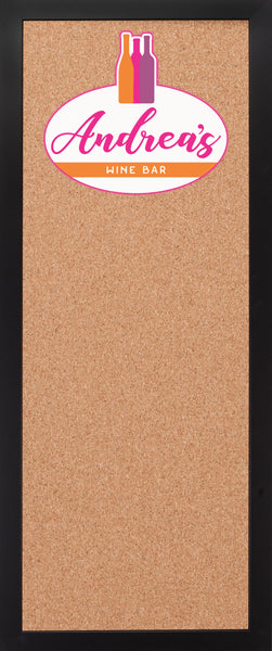 CORK BOARD 14 x 34: WINE BAR LOGO (ADD YOUR NAME!)